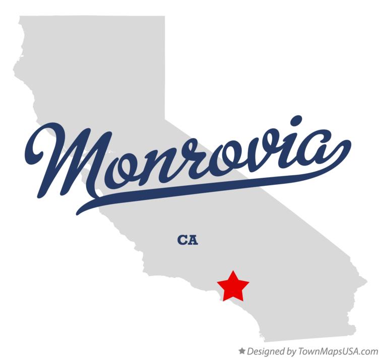 Map of Monrovia, CA, California