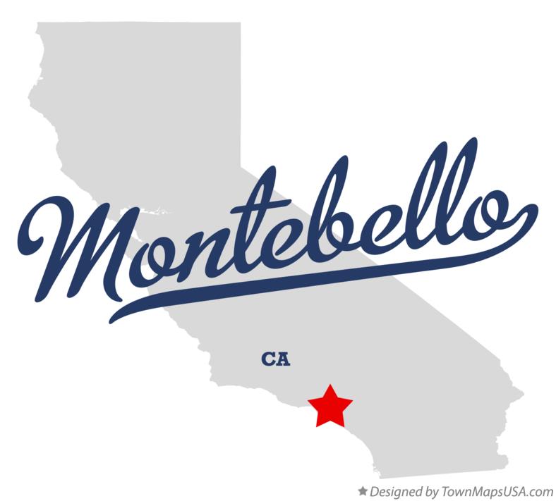 Map of Montebello, CA, California