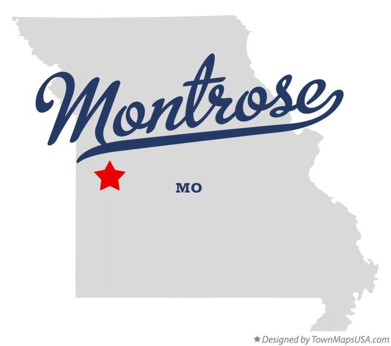 Map of Montrose, MO, Missouri