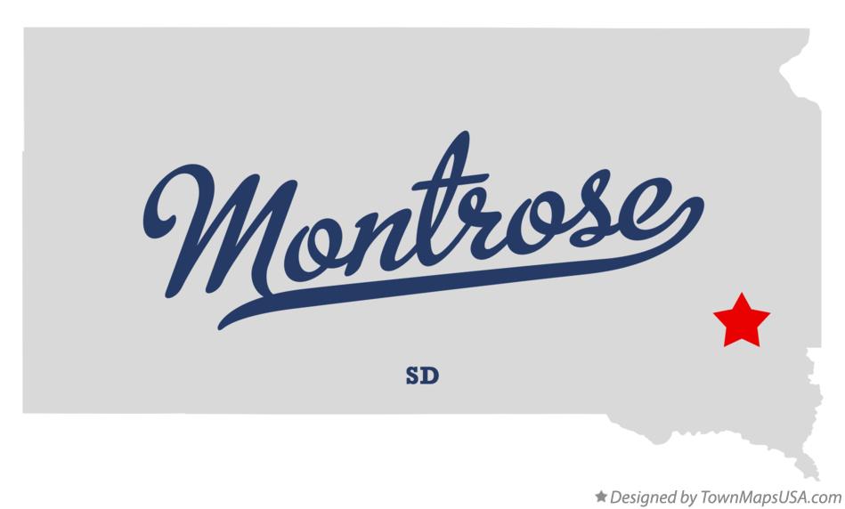 Map of Montrose, SD, South Dakota