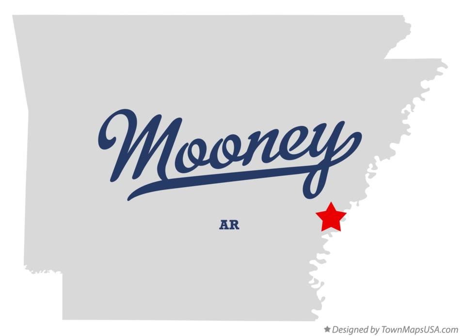 Map of Mooney, AR, Arkansas