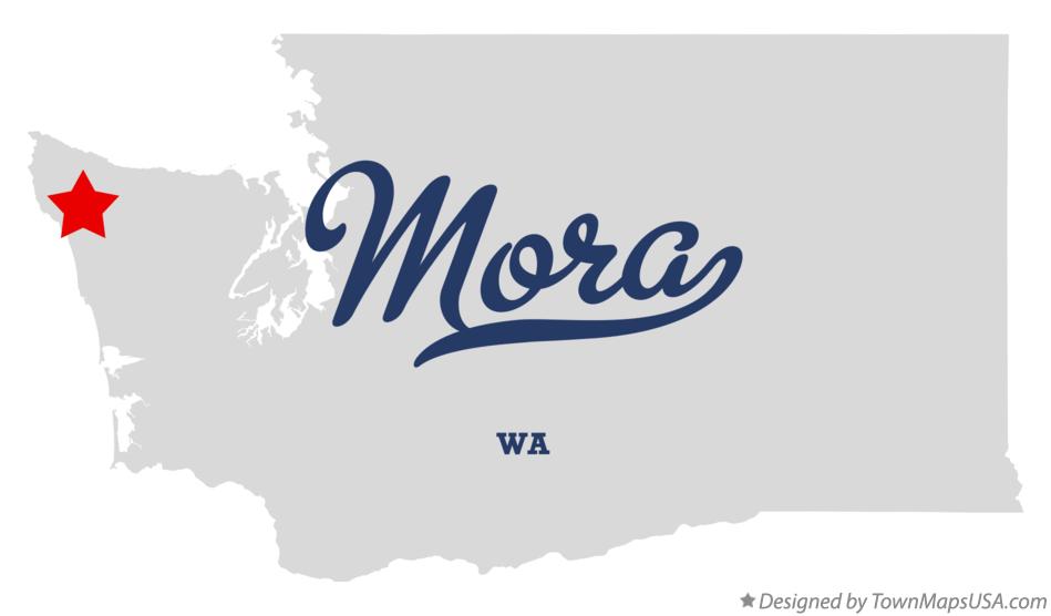 Map of Mora, WA, Washington