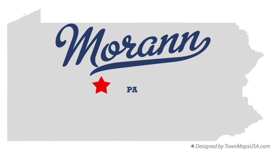 Map of Morann, PA, Pennsylvania