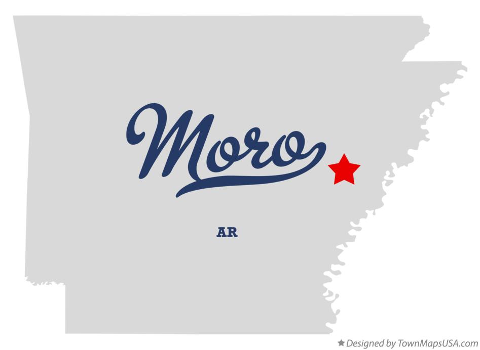 Map of Moro, Lee County, AR, Arkansas