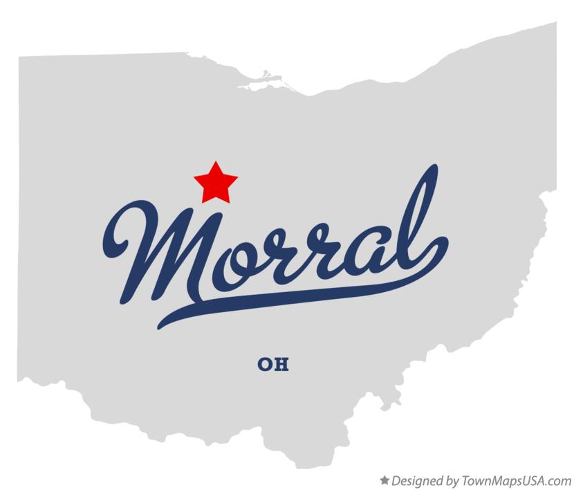 Map of Morral, OH, Ohio