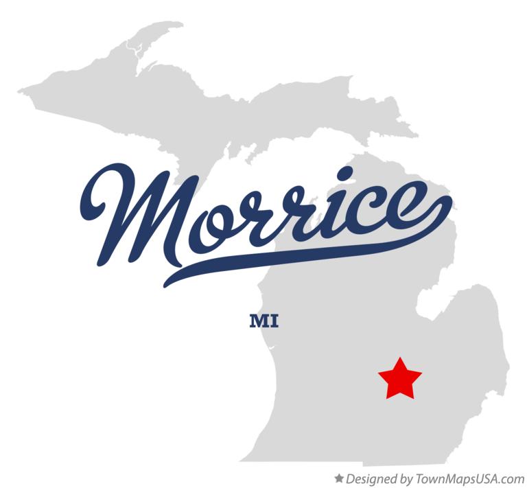 Map of Morrice, MI, Michigan