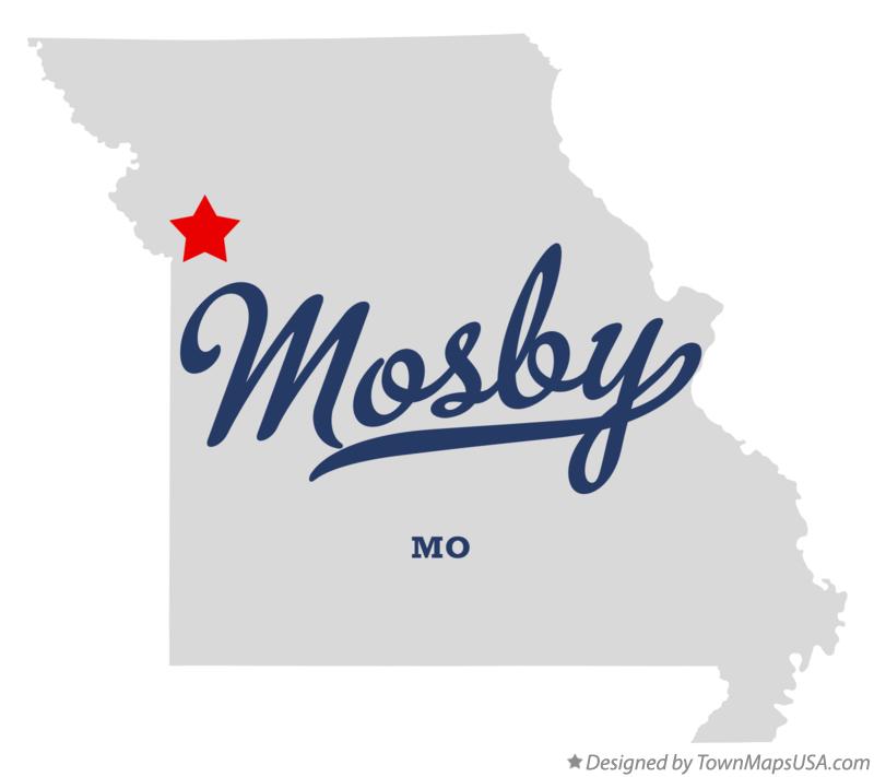 Map of Mosby, MO, Missouri
