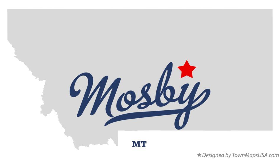 Map of Mosby, MT, Montana