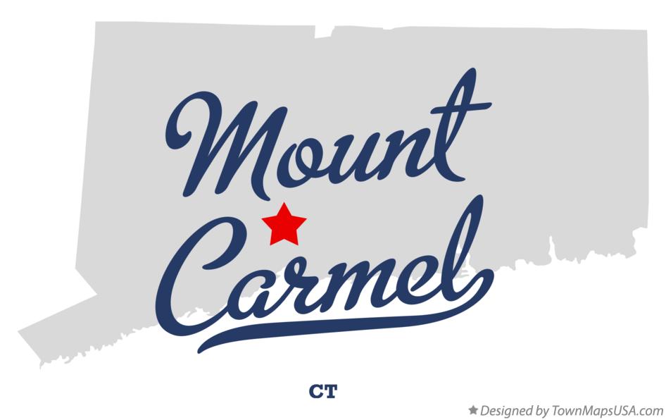 Map of Mount Carmel, CT, Connecticut