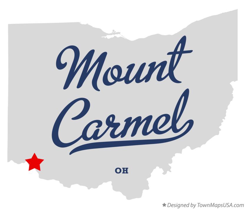 Map of Mount Carmel, OH, Ohio