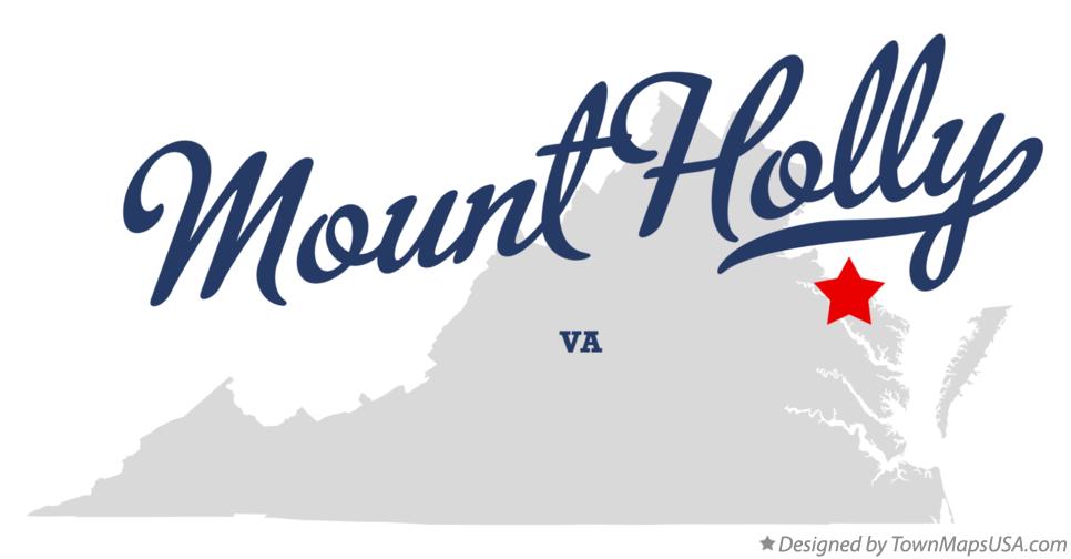 Map of Mount Holly, VA, Virginia