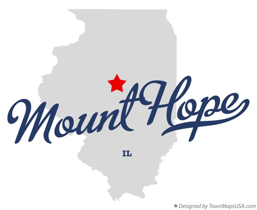 Map of Mount Hope, IL, Illinois
