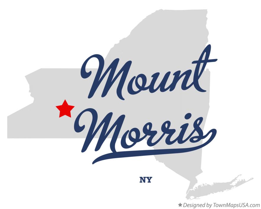 Map of Mount Morris, NY, New York