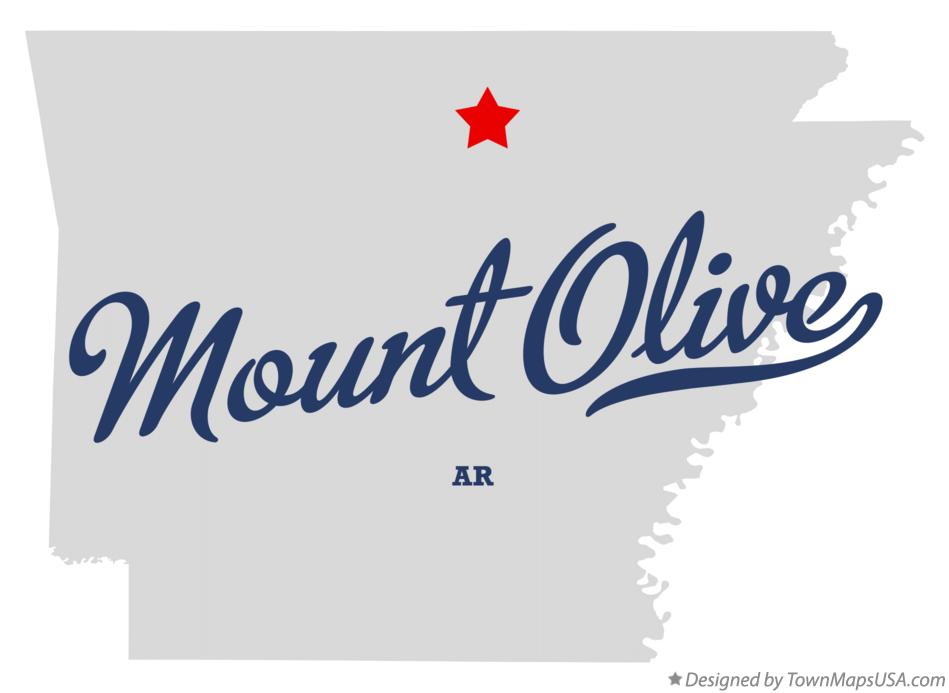 Map of Mount Olive, AR, Arkansas