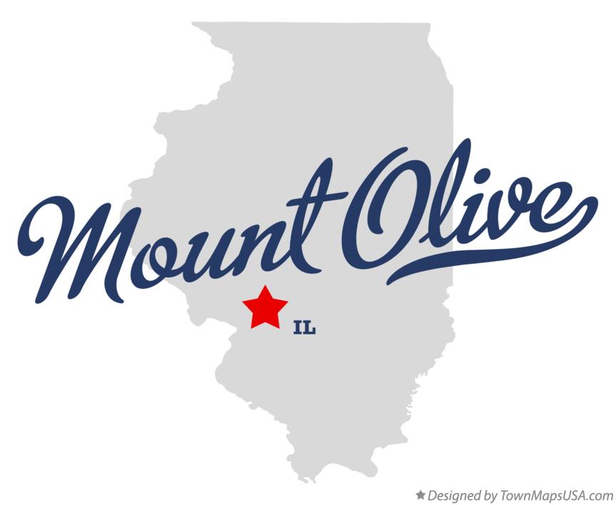 Map of Mount Olive, IL, Illinois