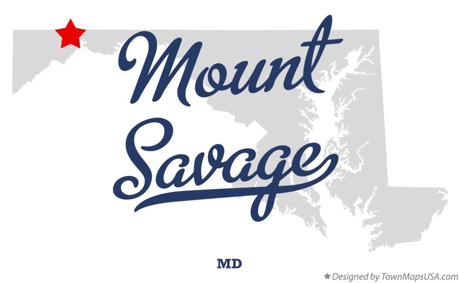 Map of Mount Savage, MD, Maryland