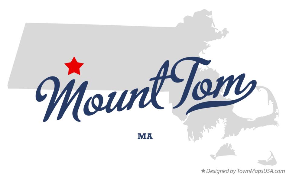 Map of Mount Tom, MA, Massachusetts