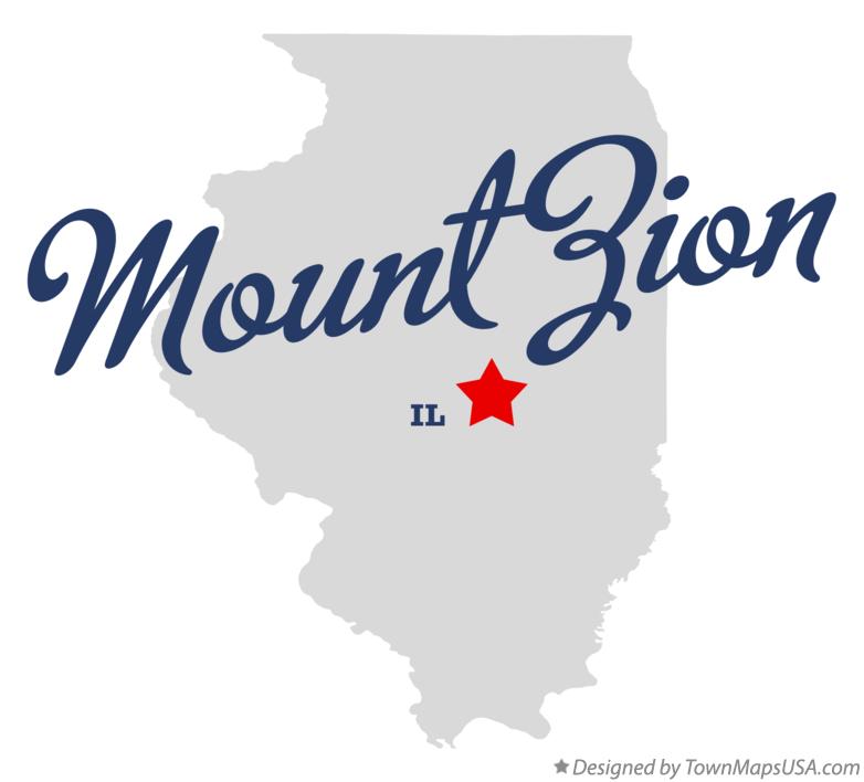 Map of Mount Zion, IL, Illinois