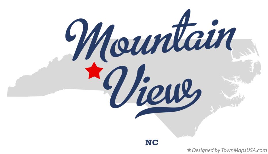 Map of Mountain View, NC, North Carolina