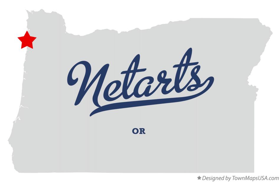 Map of Netarts, OR, Oregon