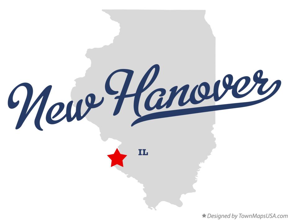 Map of New Hanover, IL, Illinois