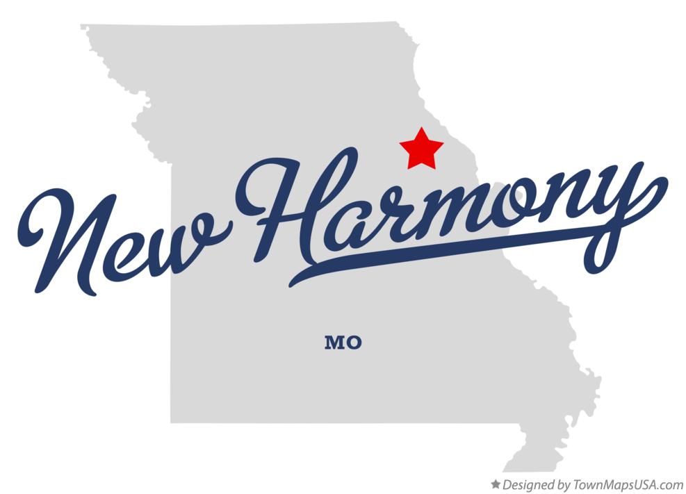 Map of New Harmony, MO, Missouri