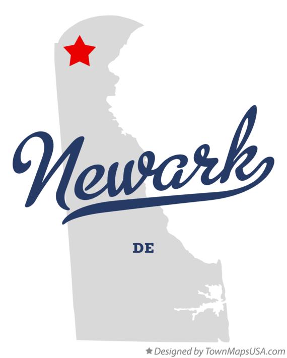 Map of Newark, DE, Delaware