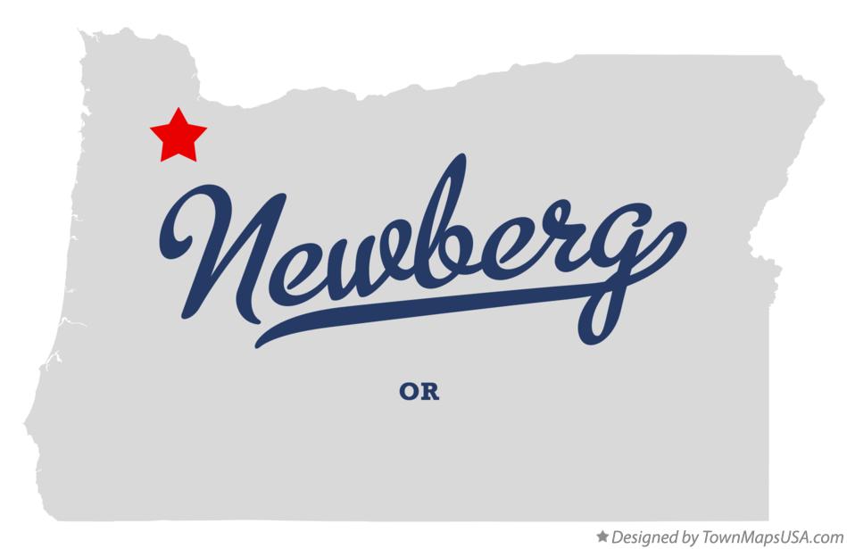 Map of Newberg, OR, Oregon