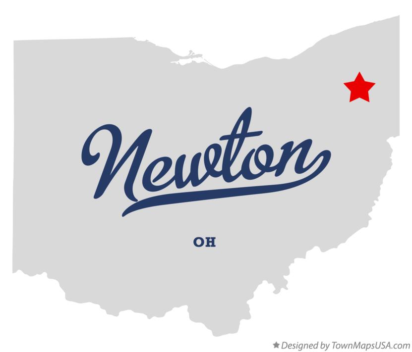 Map of Newton, Trumbull County, OH, Ohio