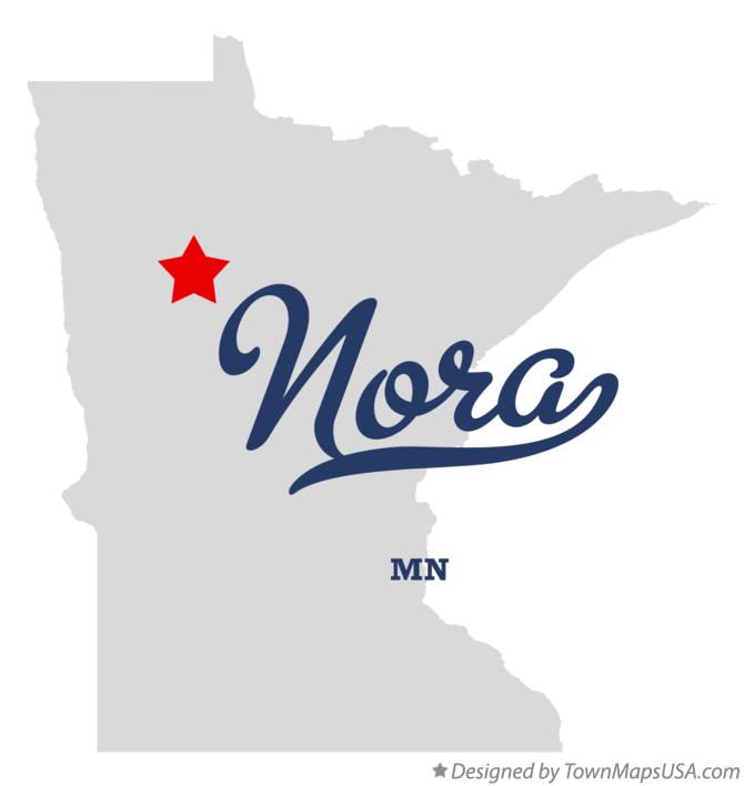 Map of Nora, Clearwater County, MN, Minnesota
