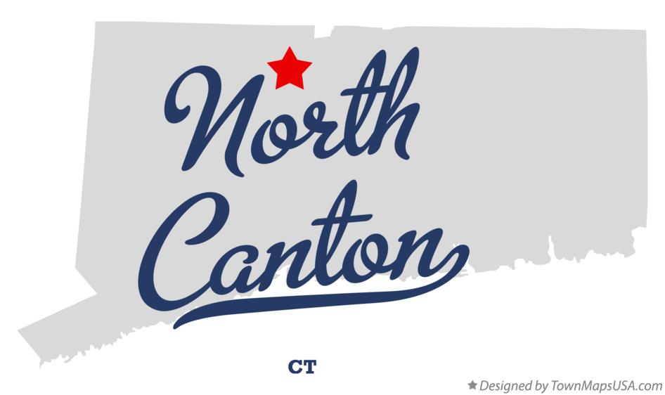 Map of North Canton, CT, Connecticut