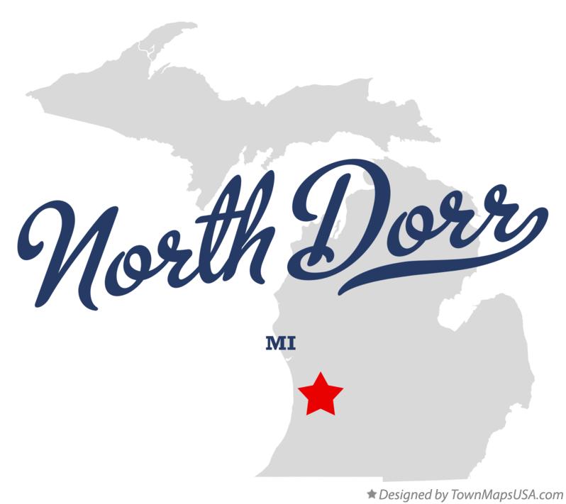 Map of North Dorr, MI, Michigan