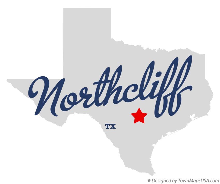 Map of Northcliff, TX, Texas