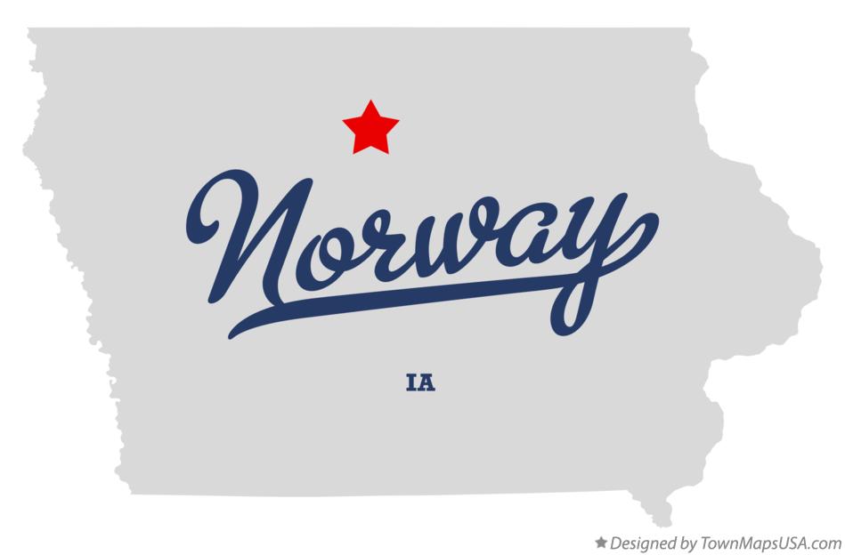 Map of Norway, Wright County, IA, Iowa