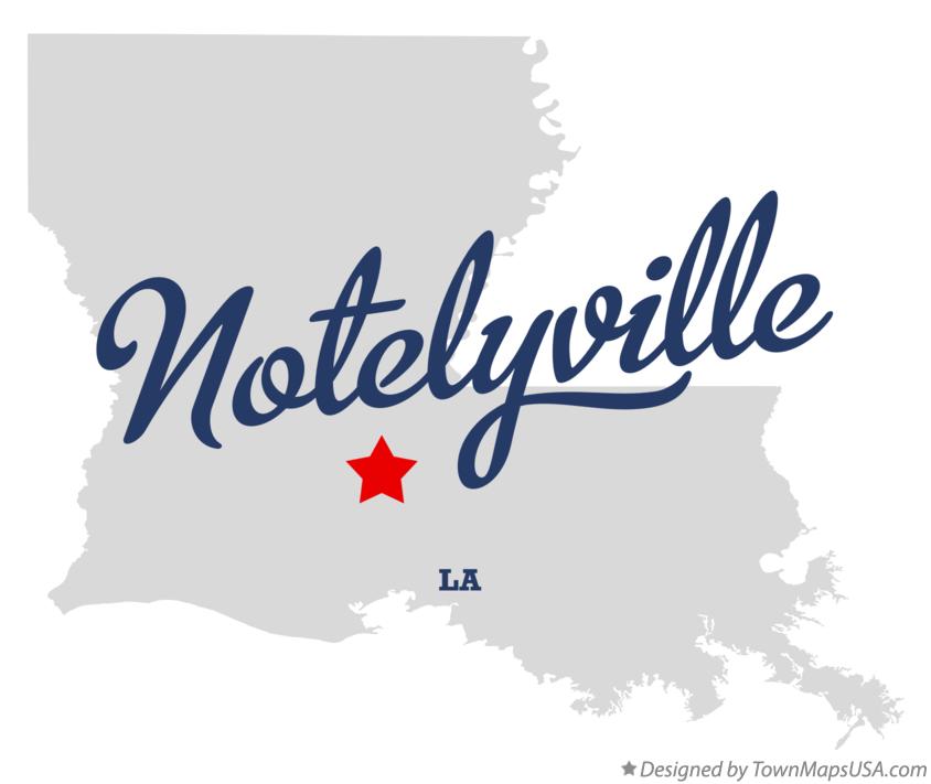 Map of Notelyville, LA, Louisiana