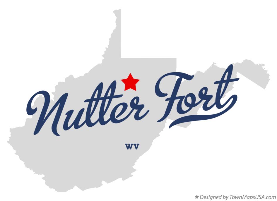 Map of Nutter Fort, WV, West Virginia