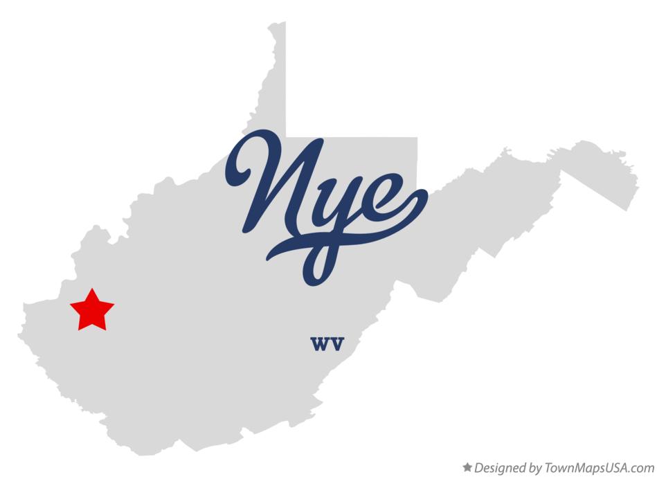Map of Nye, WV, West Virginia
