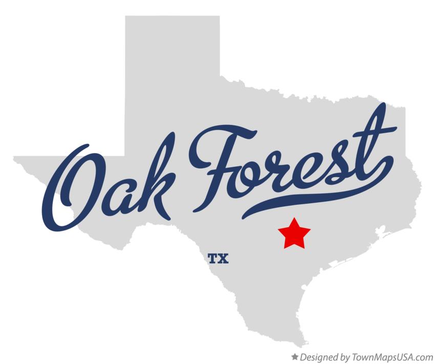Map of Oak Forest, TX, Texas
