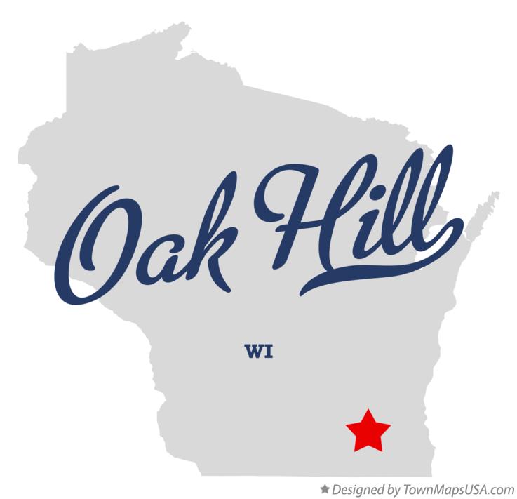 Map of Oak Hill, WI, Wisconsin