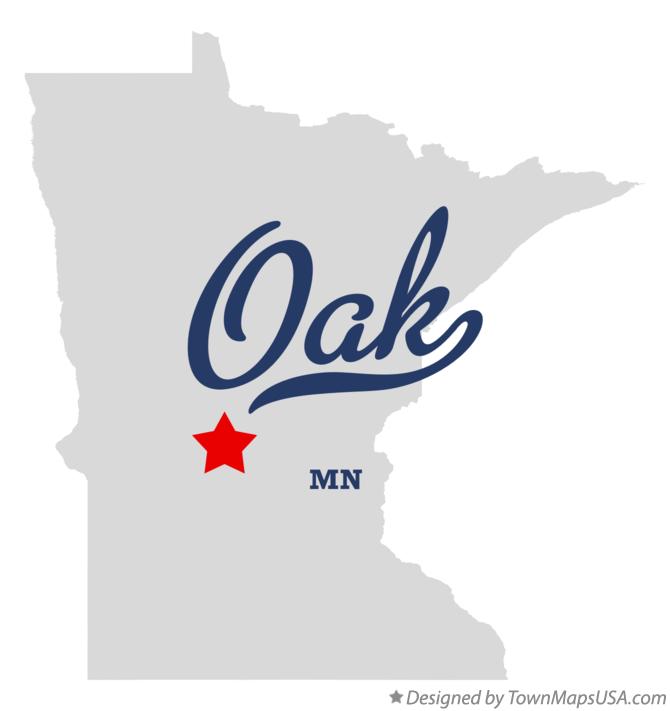 Map of Oak, MN, Minnesota
