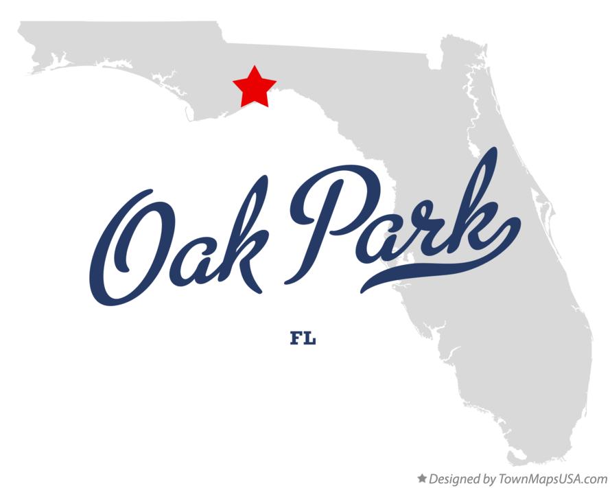 Map of Oak Park, FL, Florida