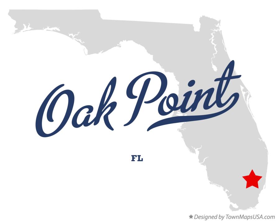 Map of Oak Point, FL, Florida