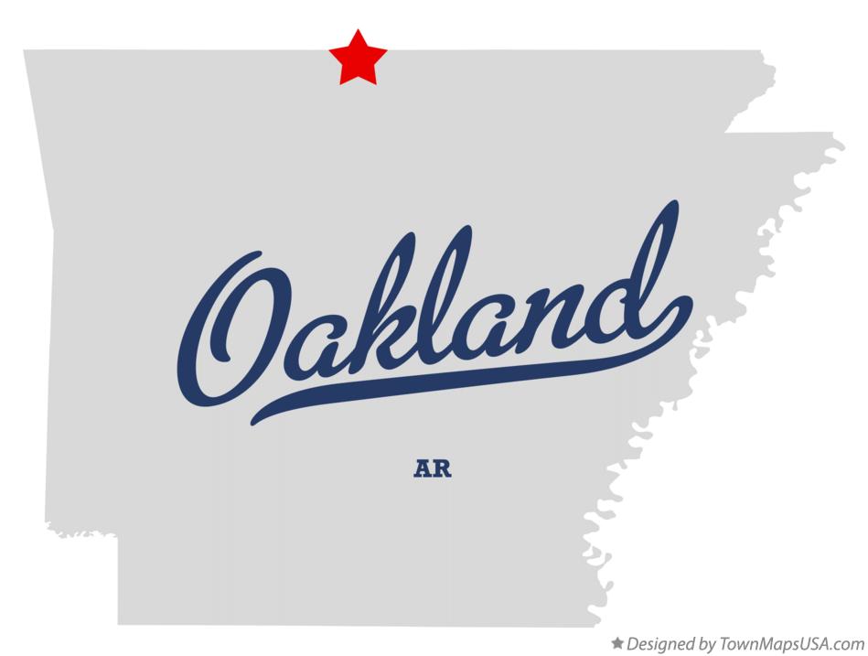 Map of Oakland, AR, Arkansas
