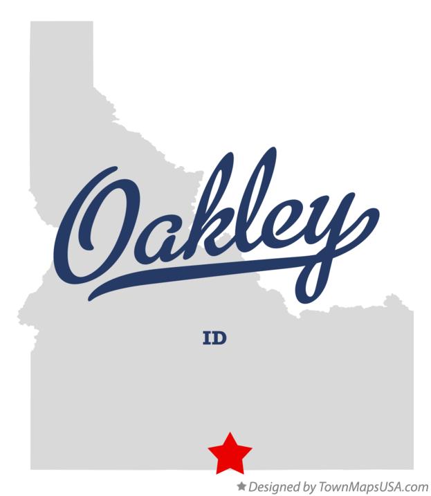 Map of Oakley, ID, Idaho