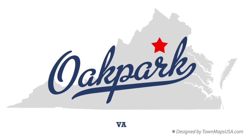 Map of Oakpark, VA, Virginia