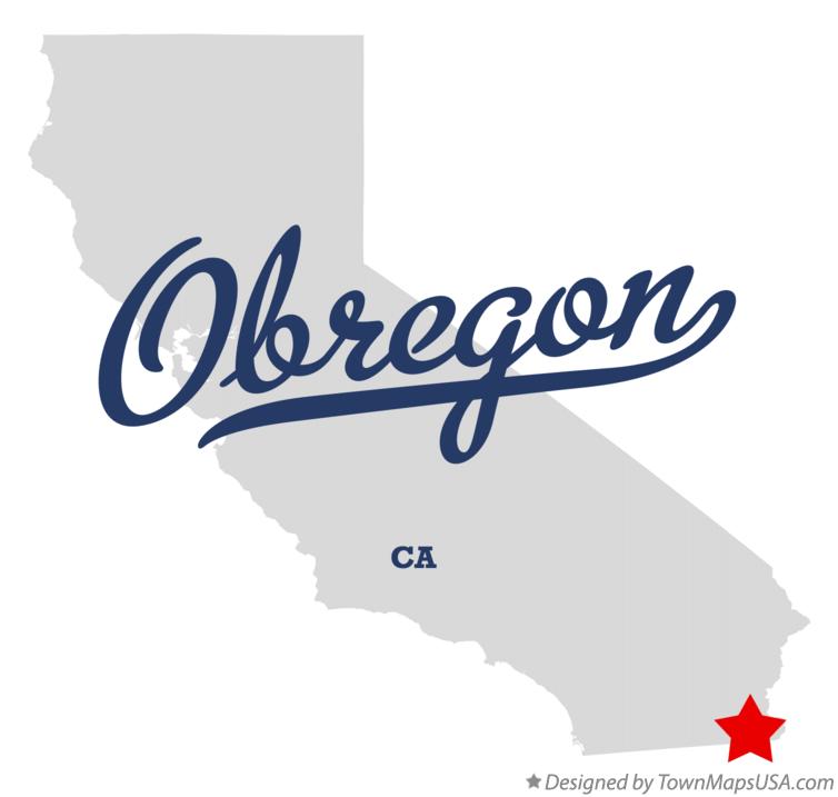 Map of Obregon, CA, California