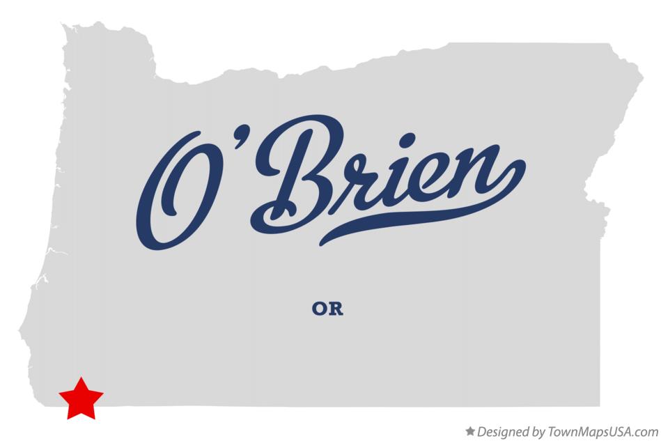 Map of O'Brien, OR, Oregon