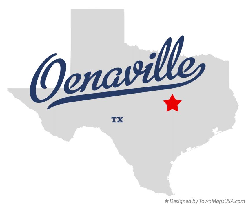 Map of Oenaville, TX, Texas