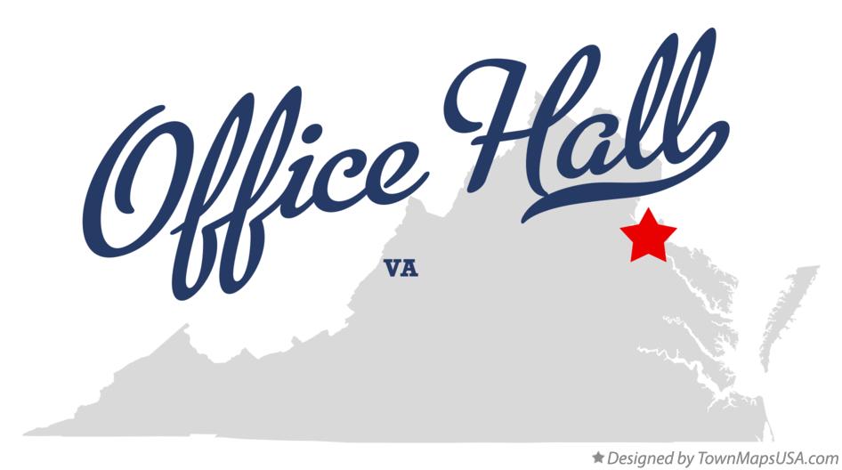 Map of Office Hall, VA, Virginia