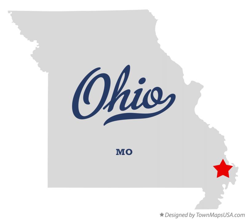 Map of Ohio, MO, Missouri